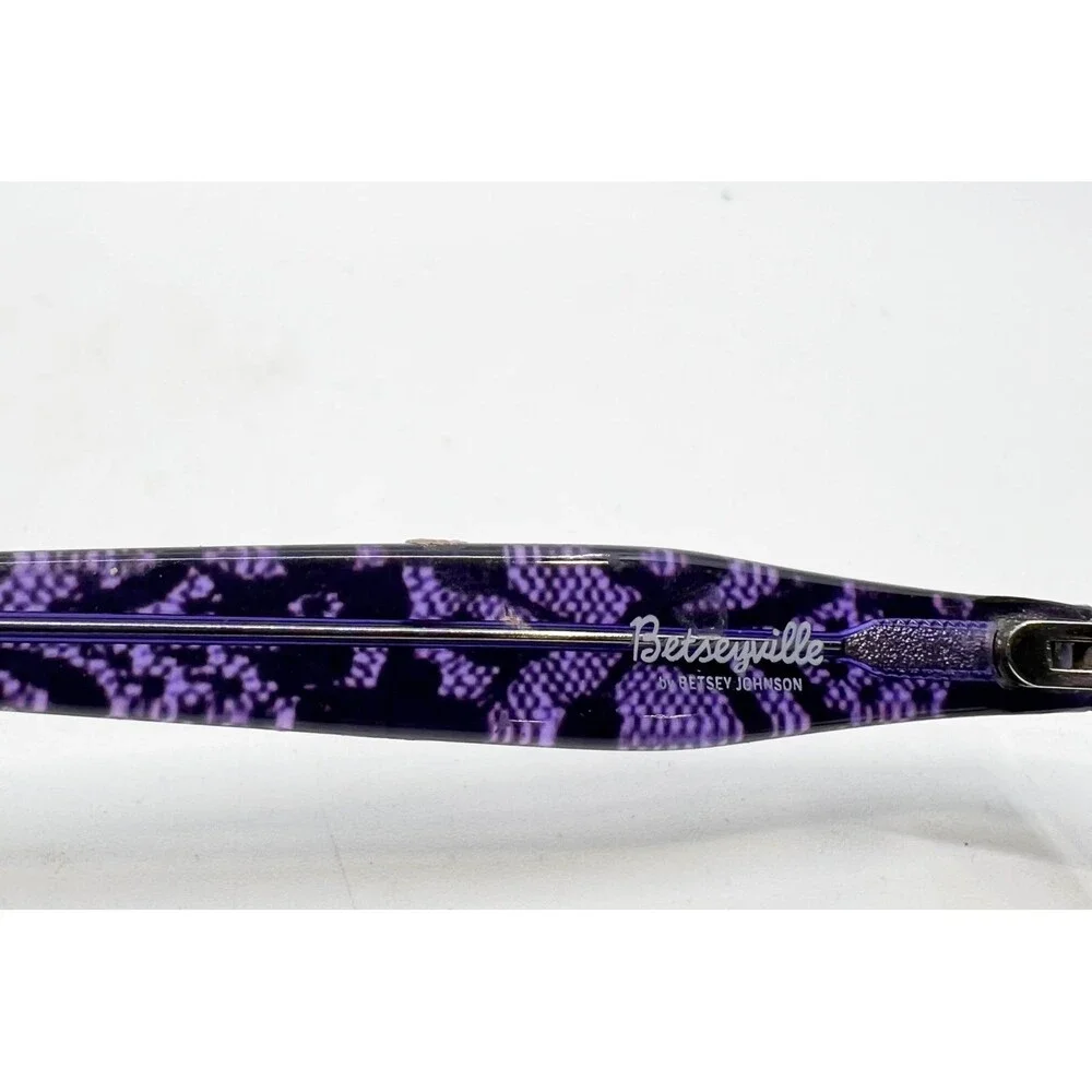 Betseyville Eyeglasses Womens Purple Lace BV108 Cat Eye 53-16-140